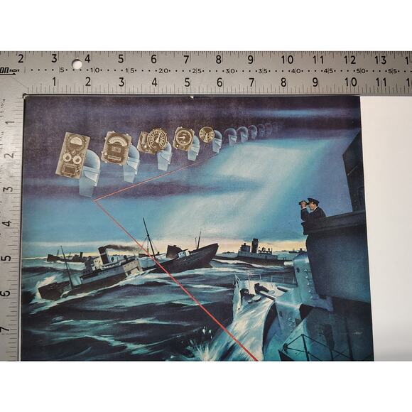 1943 Bendix Print Ad Invisible Crew Naval Radar Sonar Electronics 1940s Wartime - Picture 4 of 7